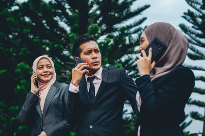 Young man using smart phone