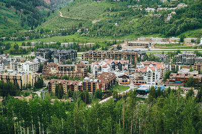High angle view of townscape