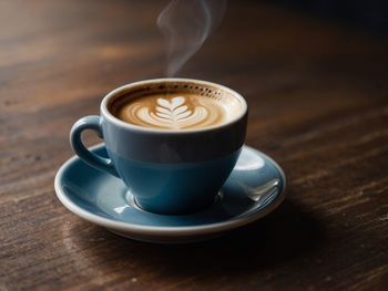 Close-up of coffee on table