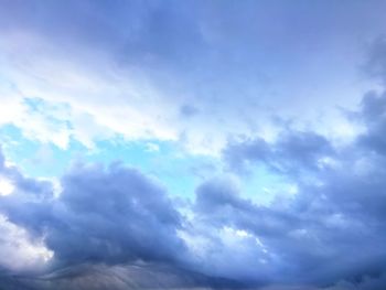 Low angle view of clouds in sky