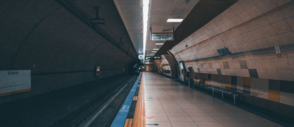 Empty subway station