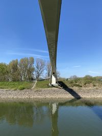 Bridge over river against sky