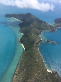 High angle view of beach against sky