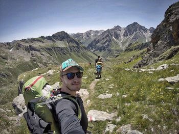 Man standing on mountain