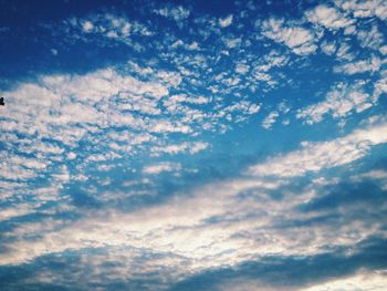 Low angle view of clouds in sky