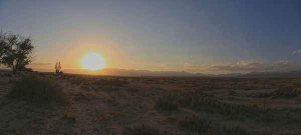 Sunset over landscape