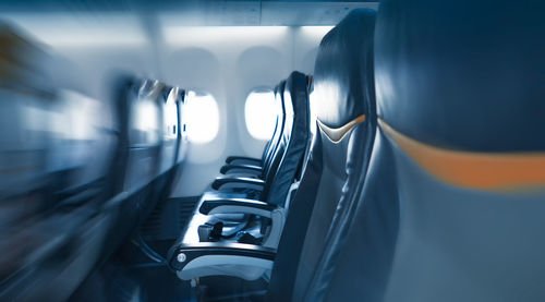 Interior of airplane