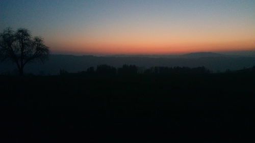 Scenic view of landscape at sunset