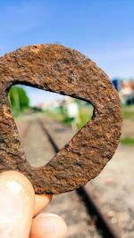 Close-up of object against blurred background