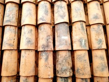 Full frame shot of roof tiles