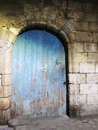 Weathered wall of old building