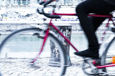 Close-up of a bicycle