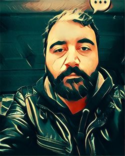 Close-up portrait of a man