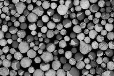 Full frame shot of logs