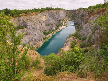 Velka amerika is abandoned dolomite quarry for cement production. czech republic, europe.