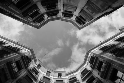 Low angle view of buildings against sky