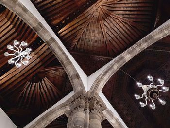 Low section of man on ceiling