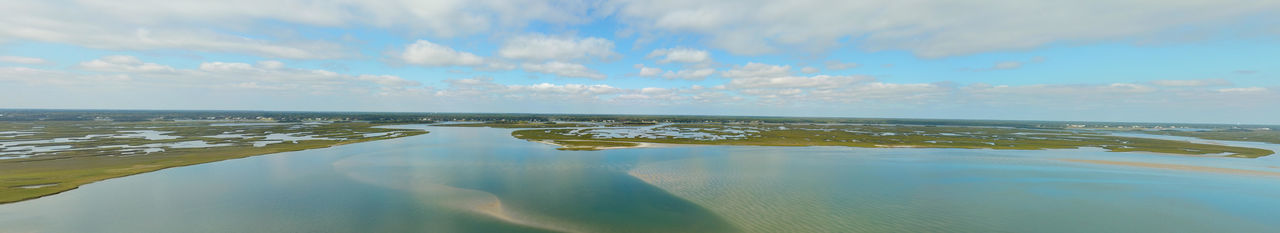 Panoramic view of sea against sky