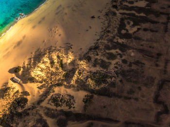 High angle view of beach