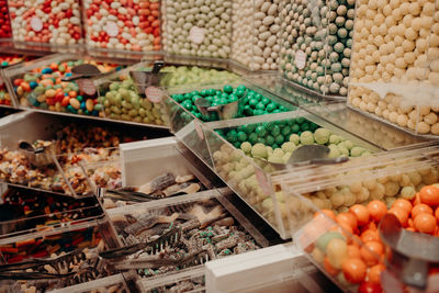 Full frame shot of fruits for sale at market