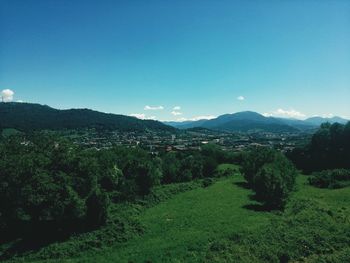 Scenic view of landscape against clear sky