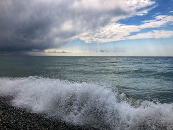 Scenic view of sea against sky