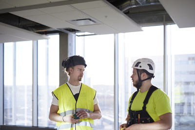 Workers at building site