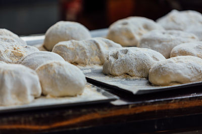 Close-up of food on table