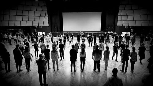 Group of people at music concert