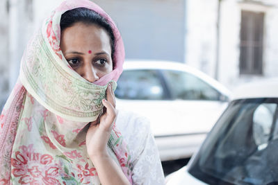 Portrait of young woman