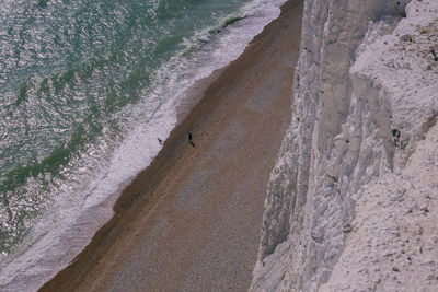 High angle view of beach