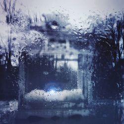 Rain drops on glass window