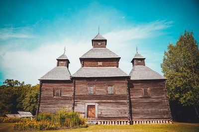 Low angle view of building against sky