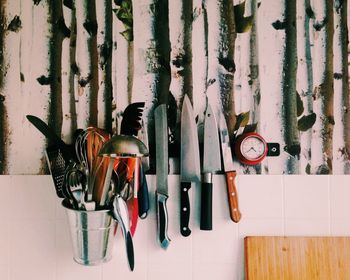 Close-up of wooden objects