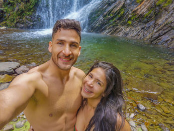 Portrait of a smiling young couple