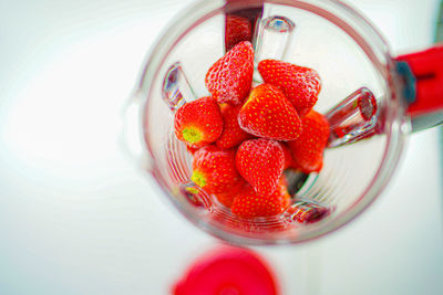 Close-up of strawberries in glass