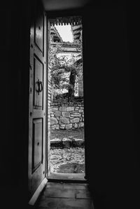 Entrance of abandoned building