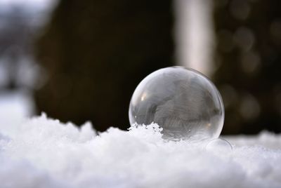 Close-up of crystal ball