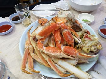 Close-up of food on table