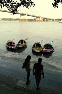 People standing on beach