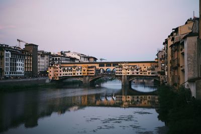 Bridge over river in city