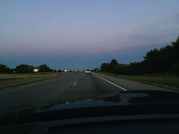 Road passing through landscape