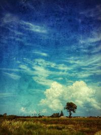 Scenic view of landscape against cloudy sky