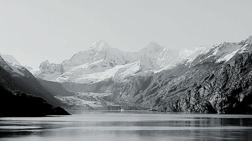 Panoramic view of lake against sky