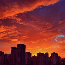 Cityscape at sunset