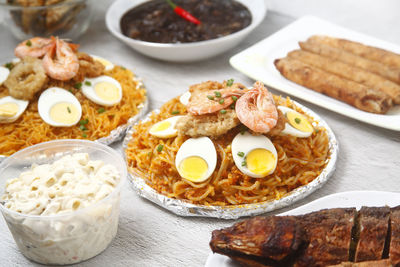 Close-up of food on table