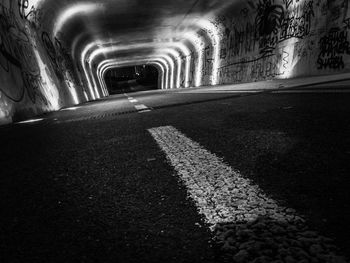 Empty road at night