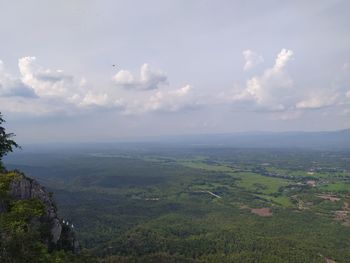 High angle view of landscape against sky