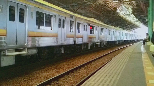 Train at railroad station