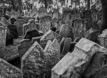 Close-up of cemetery